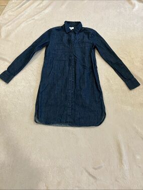Ag Adriano Goldschmied | Dresses | Ag Adriano Goldschmied Denim Shirt Dress In Blue With Waist Tie
